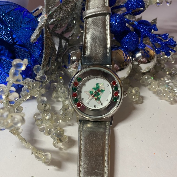Silver Christmas Bell Watch, ππππStone Accents,NWT - Picture 4 of 10